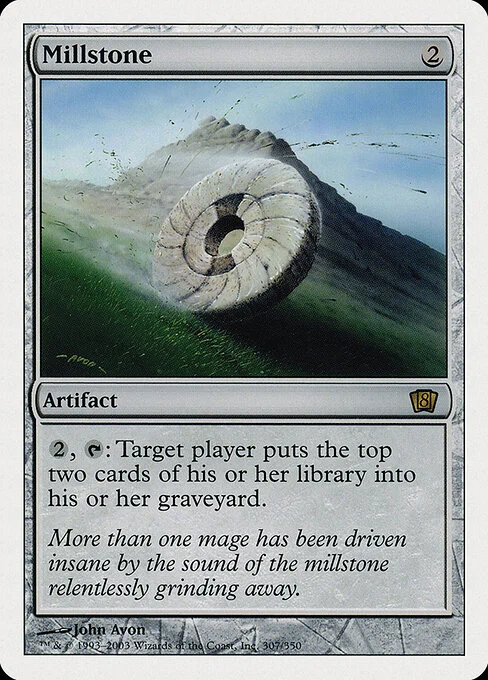 Millstone, carta Magic di tipo Artifact illustrata da John Avon