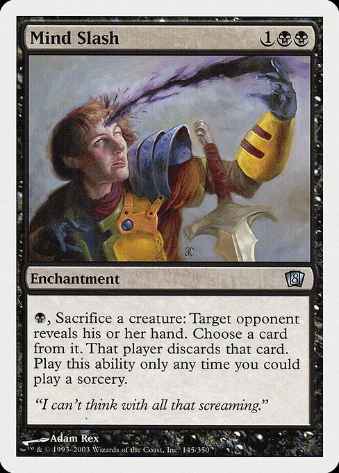 Mind Slash, carta Magic di tipo Enchantment illustrata da Adam Rex