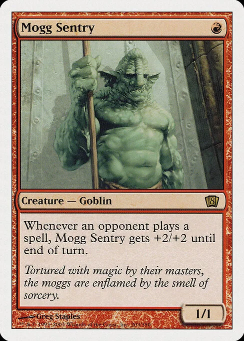 Mogg Sentry, carta Magic di tipo Creature — Goblin Warrior illustrata da Greg Staples