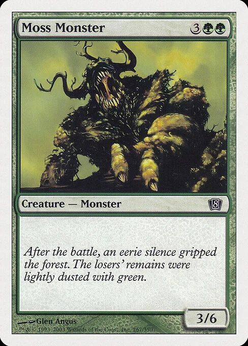 Moss Monster, carta Magic di tipo Creature — Elemental illustrata da Glen Angus