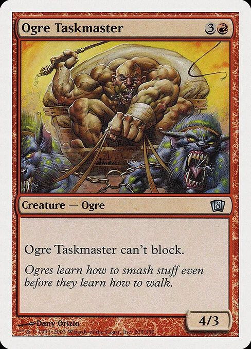 Ogre Taskmaster, carta Magic di tipo Creature — Ogre illustrata da Dany Orizio
