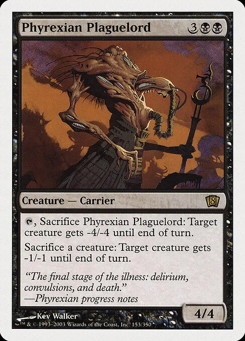 Phyrexian Plaguelord, carta Magic di tipo Creature — Phyrexian Carrier illustrata da Kev Walker
