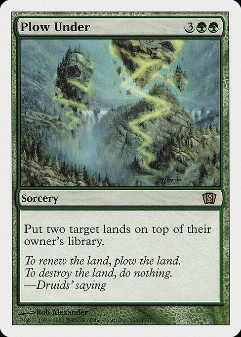 Plow Under, carta Magic di tipo Sorcery illustrata da Rob Alexander