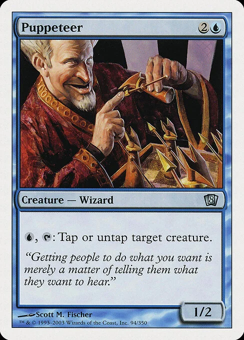 Puppeteer, carta Magic di tipo Creature — Human Wizard illustrata da Scott M. Fischer