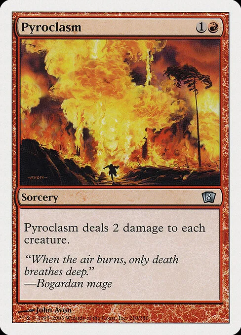 Pyroclasm, carta Magic di tipo Sorcery illustrata da John Avon