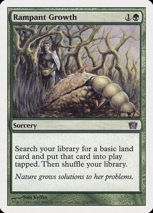 Rampant Growth, carta Magic di tipo Sorcery illustrata da Tom Kyffin
