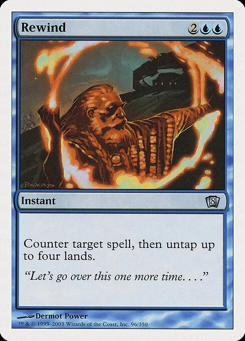 Rewind, carta Magic di tipo Instant illustrata da Dermot Power
