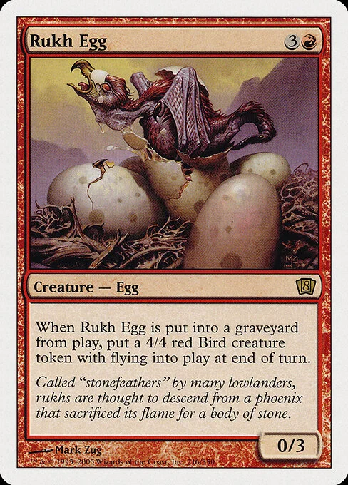 Rukh Egg, carta Magic di tipo Creature — Bird Egg illustrata da Mark Zug