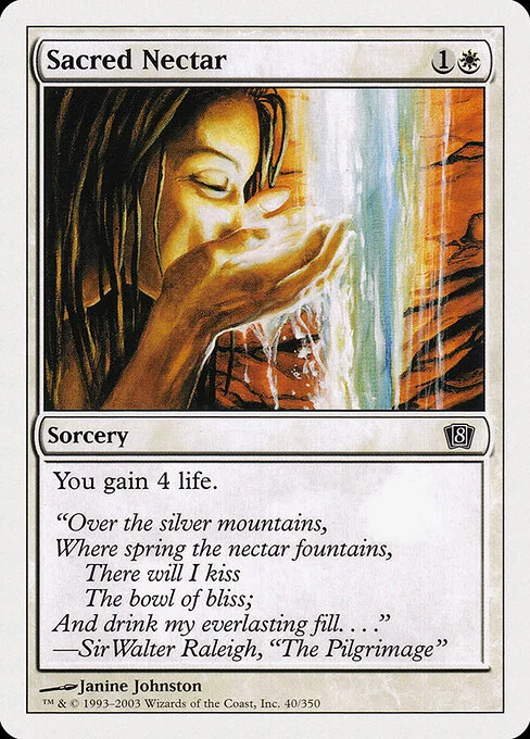 Sacred Nectar, carta Magic di tipo Sorcery illustrata da Janine Johnston