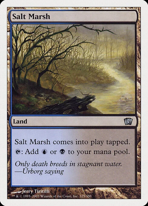 Salt Marsh, carta Magic di tipo Land illustrata da Jerry Tiritilli