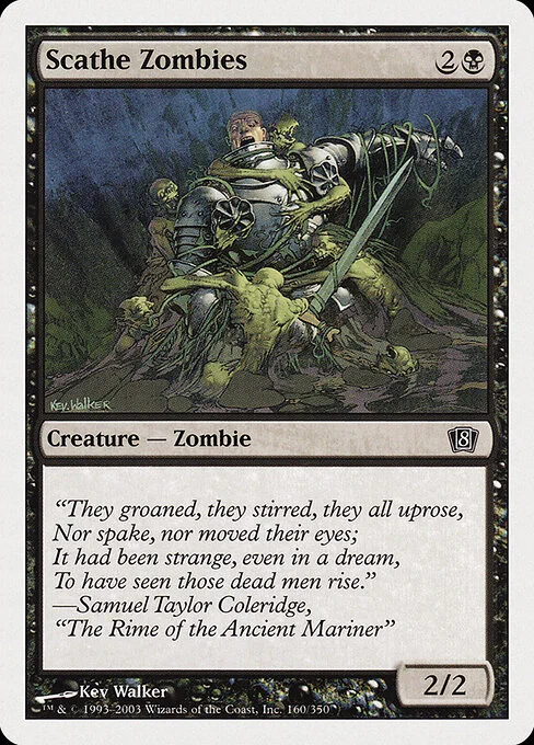 Scathe Zombies, carta Magic di tipo Creature — Zombie illustrata da Kev Walker