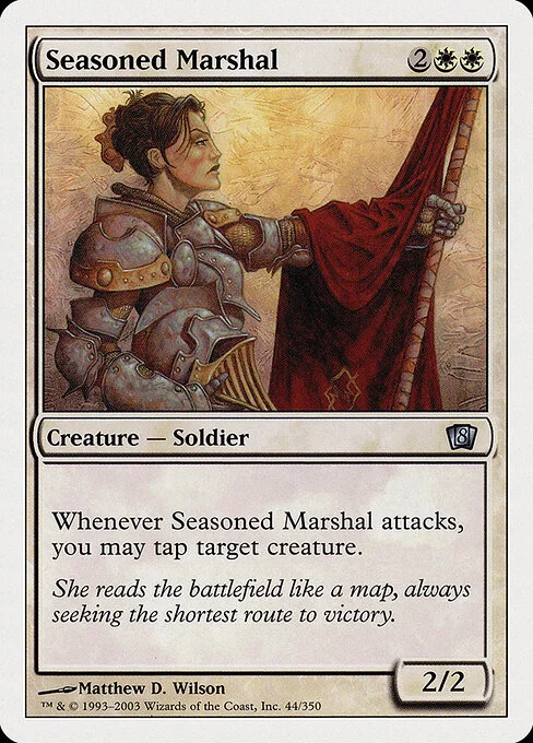 Seasoned Marshal, carta Magic di tipo Creature — Human Soldier illustrata da Matthew D. Wilson