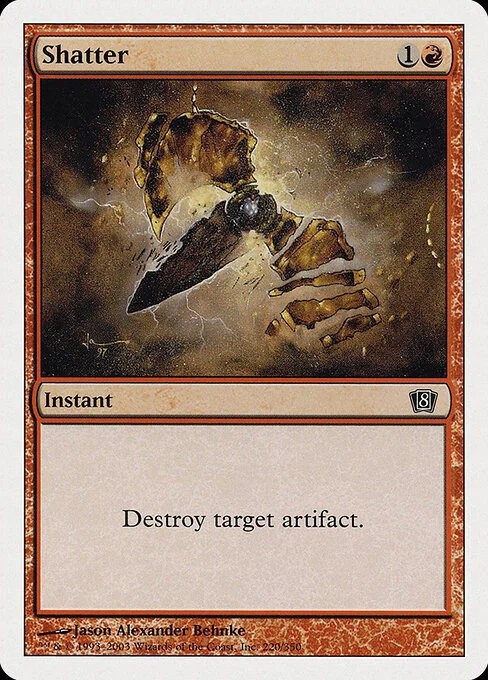 Shatter, carta Magic di tipo Instant illustrata da Jason Alexander Behnke
