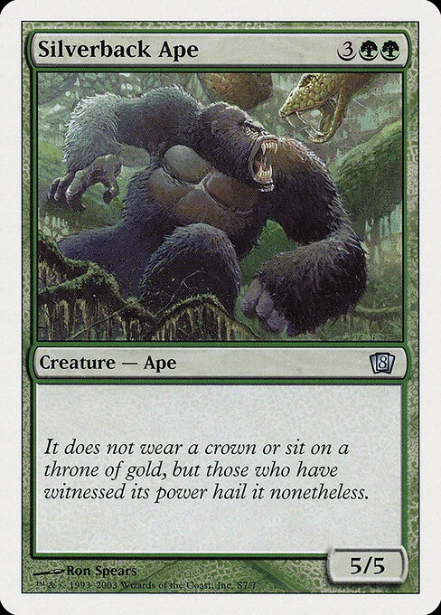 Silverback Ape, carta Magic di tipo Creature — Ape illustrata da Ron Spears