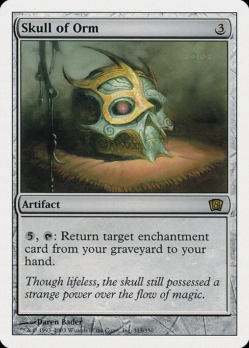 Skull of Orm, carta Magic di tipo Artifact illustrata da Daren Bader