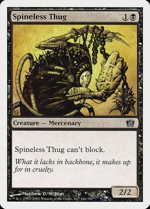 Spineless Thug, carta Magic di tipo Creature — Phyrexian Zombie Mercenary illustrata da Matthew D. Wilson