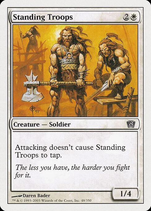 Standing Troops, carta Magic di tipo Creature — Human Soldier illustrata da Daren Bader