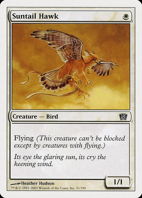 Suntail Hawk, carta Magic di tipo Creature — Bird illustrata da Heather Hudson