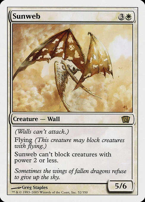 Sunweb, carta Magic di tipo Creature — Wall illustrata da Greg Staples