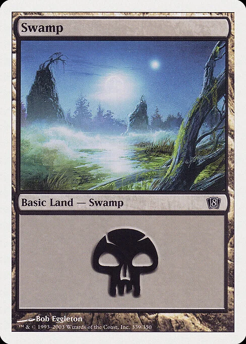 Swamp, carta Magic di tipo Basic Land — Swamp illustrata da Bob Eggleton