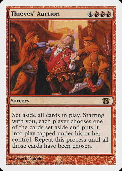 Thieves' Auction, carta Magic di tipo Sorcery illustrata da Kevin Murphy
