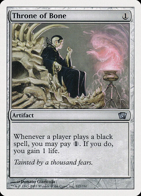 Throne of Bone, carta Magic di tipo Artifact illustrata da Donato Giancola