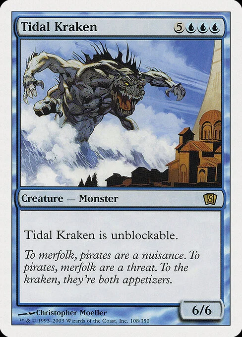 Tidal Kraken, carta Magic di tipo Creature — Kraken illustrata da Christopher Moeller