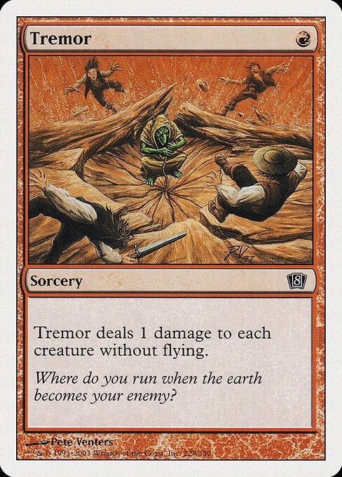 Tremor, carta Magic di tipo Sorcery illustrata da Pete Venters
