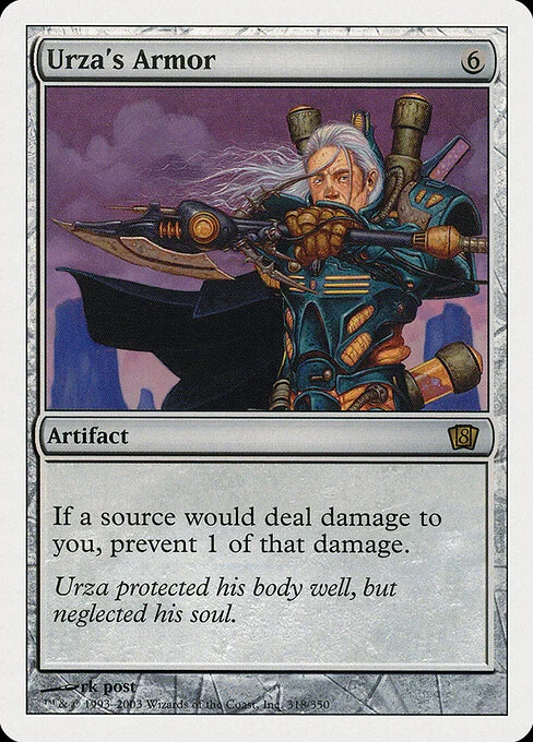 Urza's Armor, carta Magic di tipo Artifact illustrata da rk post
