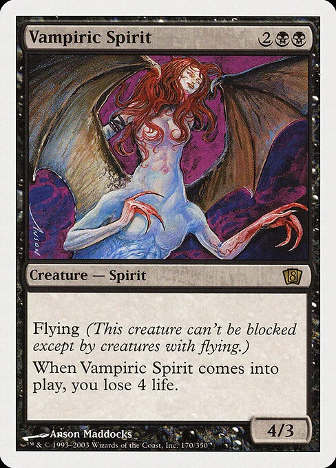 Vampiric Spirit, carta Magic di tipo Creature — Spirit illustrata da Anson Maddocks