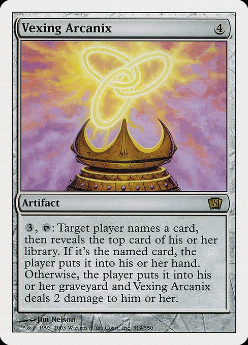 Vexing Arcanix, carta Magic di tipo Artifact illustrata da Jim Nelson