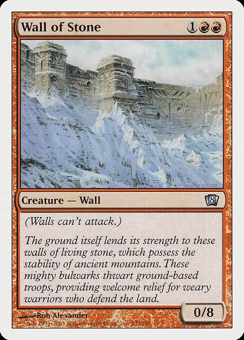 Wall of Stone, carta Magic di tipo Creature — Wall illustrata da Rob Alexander