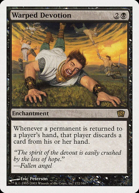 Warped Devotion, carta Magic di tipo Enchantment illustrata da Eric Peterson