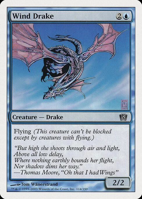 Wind Drake, carta Magic di tipo Creature — Drake illustrata da Tom Wänerstrand