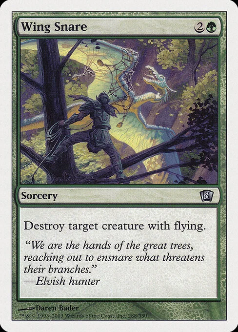 Wing Snare, carta Magic di tipo Sorcery illustrata da Daren Bader