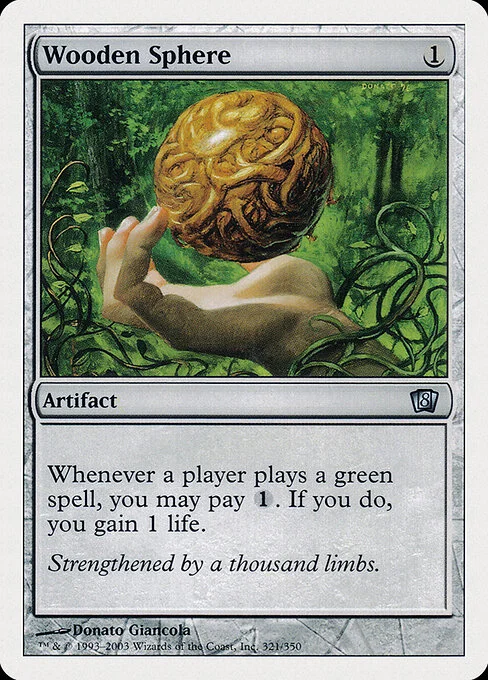 Wooden Sphere, carta Magic di tipo Artifact illustrata da Donato Giancola