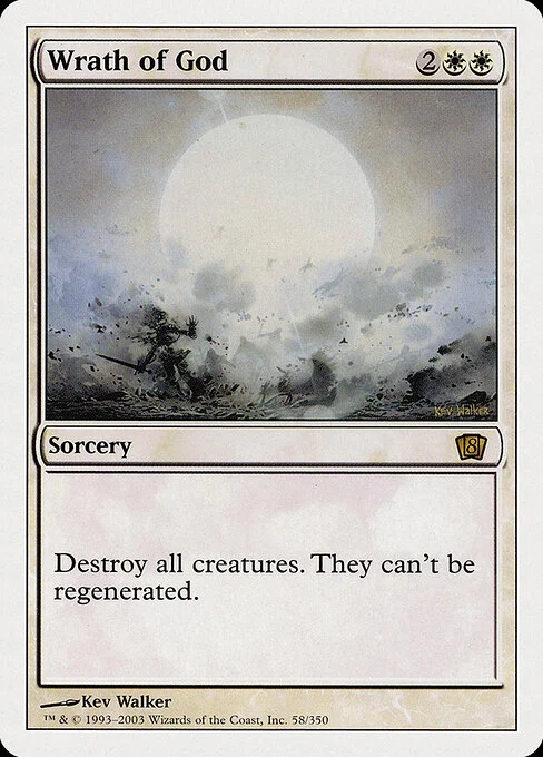 Wrath of God, carta Magic di tipo Sorcery illustrata da Kev Walker