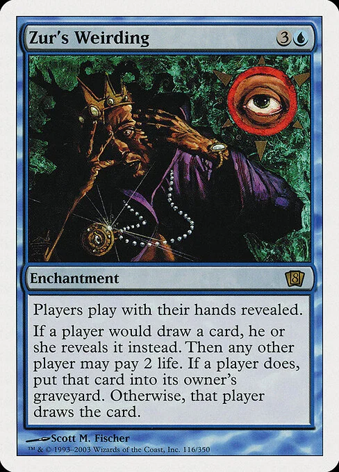 Zur's Weirding, carta Magic di tipo Enchantment illustrata da Scott M. Fischer