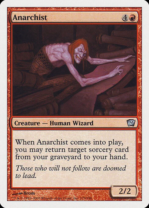 Anarchist, carta Magic di tipo Creature — Human Wizard illustrata da Brom