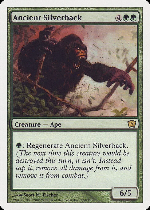 Ancient Silverback, carta Magic di tipo Creature — Ape illustrata da Scott M. Fischer