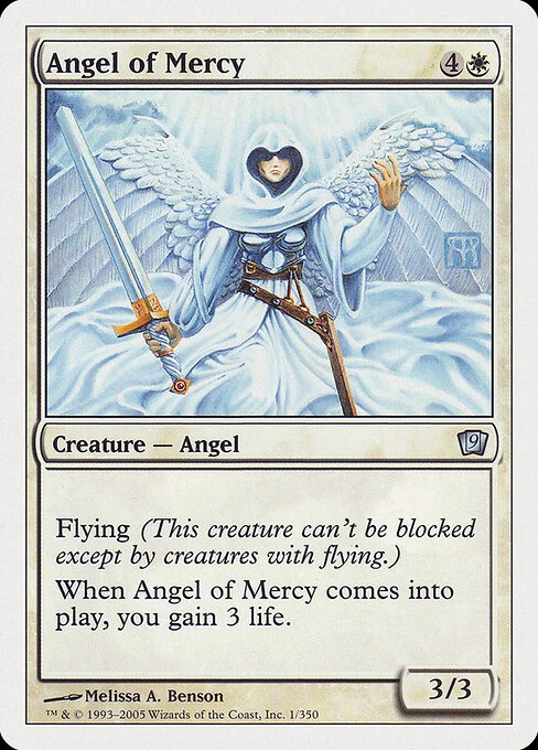 Angel of Mercy, carta Magic di tipo Creature — Angel illustrata da Melissa A. Benson