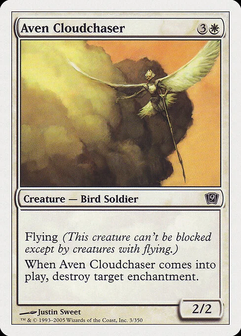 Aven Cloudchaser, carta Magic di tipo Creature — Bird Soldier illustrata da Justin Sweet