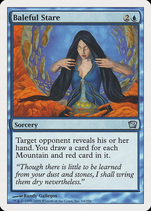 Baleful Stare, carta Magic di tipo Sorcery illustrata da Randy Gallegos