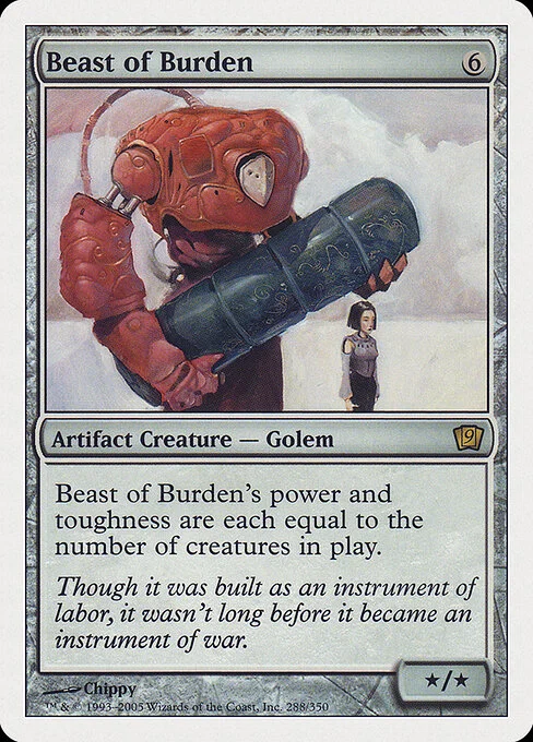 Beast of Burden, carta Magic di tipo Artifact Creature — Golem illustrata da Chippy