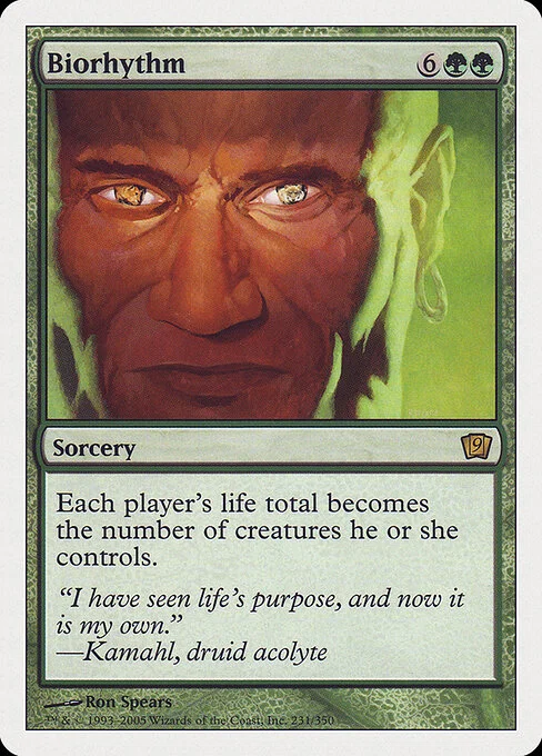 Biorhythm, carta Magic di tipo Sorcery illustrata da Ron Spears