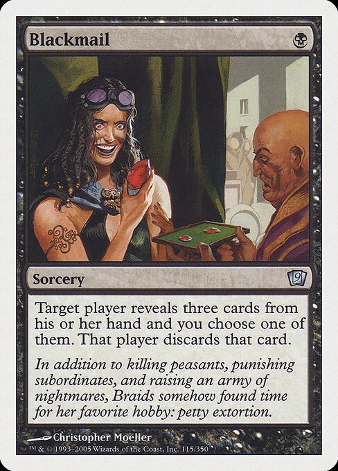 Blackmail, carta Magic di tipo Sorcery illustrata da Christopher Moeller