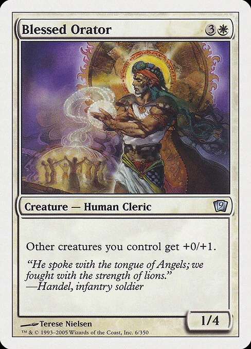 Blessed Orator, carta Magic di tipo Creature — Human Cleric illustrata da Terese Nielsen