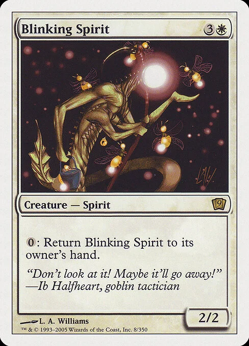 Blinking Spirit, carta Magic di tipo Creature — Spirit illustrata da Allen Williams