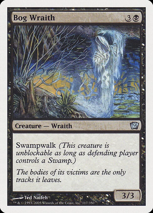 Bog Wraith, carta Magic di tipo Creature — Wraith illustrata da Ted Naifeh