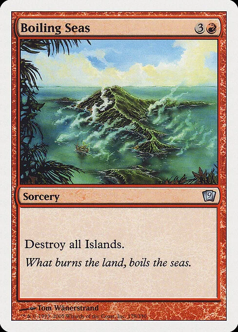 Boiling Seas, carta Magic di tipo Sorcery illustrata da Tom Wänerstrand